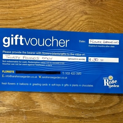 Flower Arranging Gift Voucher