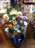 Funeral flowers in cello