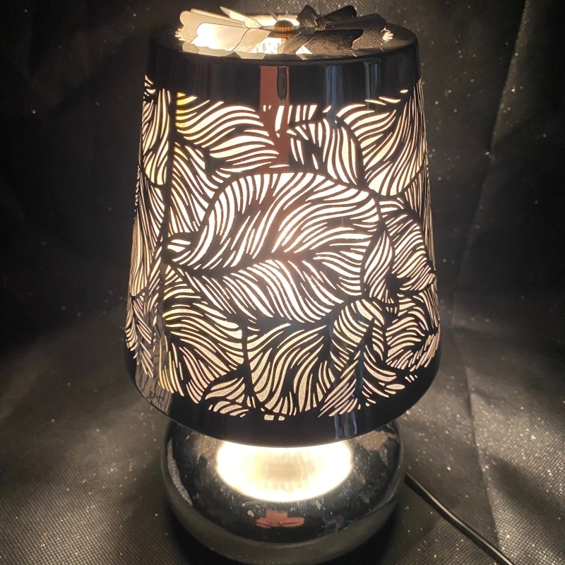 Electric wax melt burner outlet touch lamp
