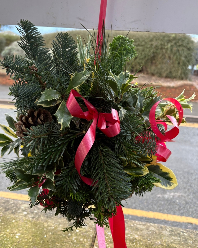 Festive Hanging Foliage Sphere