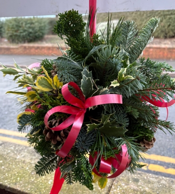 Festive Hanging Foliage Sphere