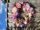 Heart shaped artificial summer Door wreath