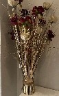 Standing Burgundy & Gold Christmas Bouquet ( Artificial )