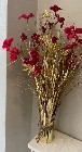 Standing Red & gold Christmas Bouquet (Artificial)