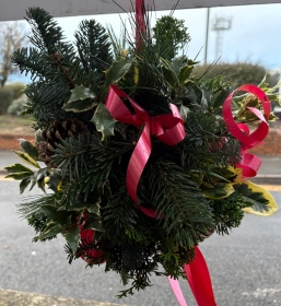 Festive Hanging Foliage Sphere