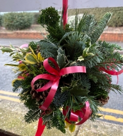 Festive Hanging Foliage Sphere
