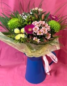 Metal Jug of Flowers