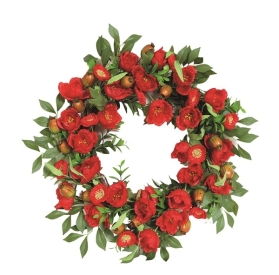 Poppy Wreath   Artificial