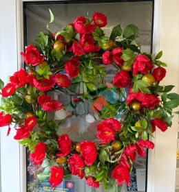 Poppy Wreath   Artificial